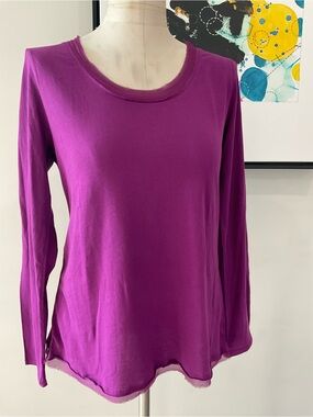 LOFT Women’s Long Sleeve Scoop Neck Top Size L